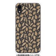 GCN-FP10-D-TL [GLASS PRINT iPhone XR FLORAL PATTERN Rondo Caramel Black TL]