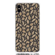 GCN-FP10-E-TL [GLASS PRINT iPhone XS Max FLORAL PATTERN Rondo Caramel Black TL]