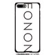GCN-TS01-B-BK [GLASS PRINT iPhone 8 Plus/7 Plus TYPO SERIES FONON White BK]