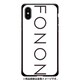GCN-TS01-C-BK [GLASS PRINT iPhone XS/X TYPO SERIES FONON White BK]