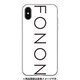 GCN-TS01-C-TL [GLASS PRINT iPhone XS/X TYPO SERIES FONON White TL]