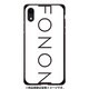 GCN-TS01-D-BK [GLASS PRINT iPhone XR TYPO SERIES FONON White BK]