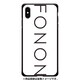 GCN-TS01-E-BK [GLASS PRINT iPhone XS Max TYPO SERIES FONON White BK]