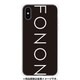 GCN-TS02-C-TL [GLASS PRINT iPhone XS/X TYPO SERIES FONON Black TL]