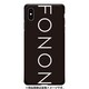 GCN-TS02-E-BK [GLASS PRINT iPhone XS Max TYPO SERIES FONON Black BK]