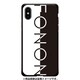 GCN-TS17-C-BK [GLASS PRINT iPhone XS/X TYPO SERIES FONON Divide Black BK]