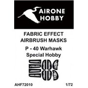 AOHF72010 カーチス P-40E/K/M/N コントロールサーフェス用 スペシャルホビー用 [1/72スケール 羽布張り動翼部ウェザリング用塗装マスキングシート]
