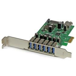 7ポートUSB 3.0増設PCI Expressインターフェースカード 標準&ロープロファイル規格に対応 PEXUSB3S7