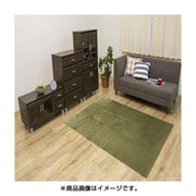 毛足が短くお手入れしやすいラグ 130×185cm グリーン