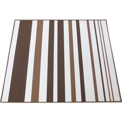 インテリアミニラグ ボーダー 133×170cm ブラウン