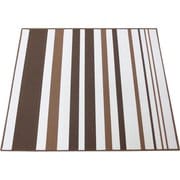 インテリアミニラグ ボーダー 133×170cm ブラウン