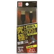 究極ストロングケーブル TYPEC 3A 2.0m BK WTCKS200K