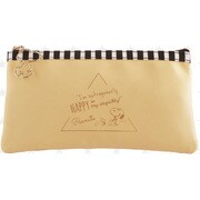 透明ポケット付ペンケース スヌーピー イエロー P-13410