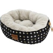 4シーズンズ リバーシブル丸型ベッド ブラックメタリック S [犬 ベッド 寝床 リバーシブル コットン オールシーズン]