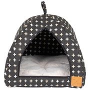イグルー S ブラックメタリック [犬 猫 ベッド ドーム 寝床 ピラミッド コットン]