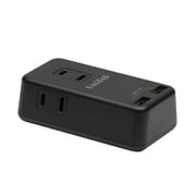 コンパクトUSB2ポート給電機能付マルチタップ ブラック PPSR-UTAP3BBK