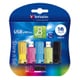 USBメモリ USB2.0対応 8GB キャップスライド開閉式 5色カラーミックス5本パック Win/Mac対応 USBP8GMV1X5
