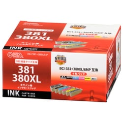 互換インクカートリッジ キヤノン BCI-381＋380XL/6MP 6色パック INK-C381+380XLB6P