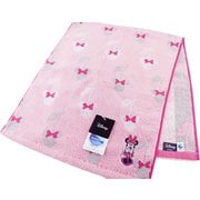 Disney オノマトペ+2 34cm×80cm ピンク フェイスタオル 38-1032160P