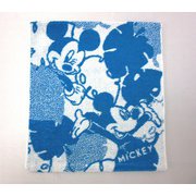 Disney 総柄+2 34cm×75cm ブルー フェイスタオル 38-1042100B