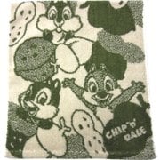 Disney 総柄+2 34cm×75cm グリーン フェイスタオル 38-1042100G