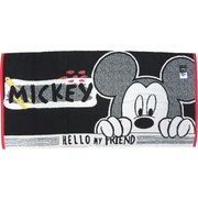 Disney ひょっこり+4 34cm×80cm ブラック フェイスタオル 38-1052150BK