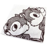 38-1020060BR [Disney ポージング+2 25cm×25cm ブラウン タオルハンカチ]