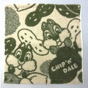 38-1040050G [Disney 総柄+2 25cm×25cm グリーン タオルハンカチ]