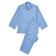 cococi×LDK メンズガーゼパジャマL ブルー 24-8017181B