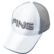 PING 19SS 34556-03 HW-P191 サマーメッシュキャップ (57~59cm) ホワイト/グレー