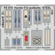 EDUFE970 ホーカー ハンター F.6 シートベルト (ステンレス製) (エアフィックス用) [1/48 ZOOM エッチングパーツ]