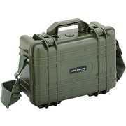 樹脂製ハードケース スモール（外寸：365×269×151mm）1.7kg 防塵/防水/耐衝撃 アーミーグリーン R-301-GR