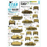 SD35-C1207 WWII 独 イタリア戦線のドイツ戦車＃7 III号突撃砲G型 セモベンテda75/18 75/34 [1/35スケール ミリタリー用デカール]