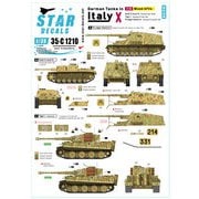 SD35-C1210 WWII 独 イタリア戦線のドイツ戦車＃10 III号突撃砲G型 タイガーI後期型 ナースホルン [1/35スケール ミリタリー用デカール]