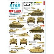 SD72-A1023 WWII 独 イタリア戦線のドイツ戦車＃3 IV号戦車G型とH型 [1/72スケール ミリタリー用デカール]