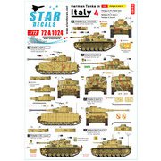 SD72-A1024 WWII 独 イタリア戦線のドイツ戦車＃4 III号戦車火炎放射型 III号戦車G/J型 IV号戦車H型 [1/72スケール ミリタリー用デカール]