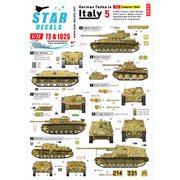 SD72-A1025 WWII 独 イタリア戦線のドイツ戦車＃5 カッシーノの戦い1944年 [1/72スケール ミリタリー用デカール]