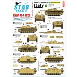 ヨドバシ Com Star Decals Sd72 A1026 Wwii 独 イタリア戦線のドイツ戦車 6 Iii号突撃砲f 8型 Iii号突撃砲g型 Iv号突撃砲 Iv号戦車j型車体 1 72スケール ミリタリー用デカール 通販 全品無料配達