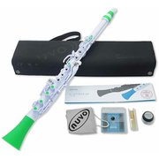プラスチック製管楽器 完全防水仕様 クラリネット C調 Clarineo 2.0 White/Green 専用ハードケース付き N120CLGN