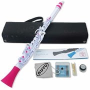 プラスチック製管楽器 完全防水仕様 クラリネット C調 Clarineo 2.0 White/Pink 専用ハードケース付き N120CLPK