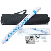 プラスチック製管楽器 完全防水仕様 フルート C調 jFlute 2.0 White/Blue 専用ハードケース付き N220JFBL