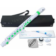 プラスチック製管楽器 完全防水仕様 フルート C調 jFlute 2.0 White/Green 専用ハードケース付き N220JFGN