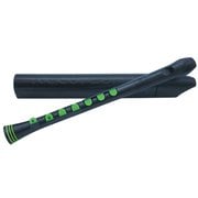 プラスチック製管楽器 ソプラノリコーダー ジャーマン式 シリコンキー仕様 Recorder+ Black/Green N320RDBGR