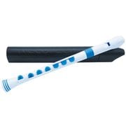 プラスチック製管楽器 ソプラノリコーダー ジャーマン式 シリコンキー仕様 Recorder+ White/Blue N320RDWBL