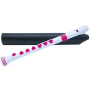 プラスチック製管楽器 ソプラノリコーダー ジャーマン式 シリコンキー仕様 Recorder+ White/Pink N320RDWPK