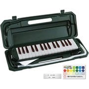 鍵盤ハーモニカ Melody Piano(メロディピアノ)32鍵 モスグリーン ドレミ表記シール/クロス/お名前シール付き P3001-32K/MGR