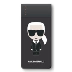 KARL LAGERFELD公式 モバイルバッテリー 4000mAh 4段階LEDインジケーター付 KLPB4KFKIKBK