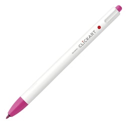 水性カラーペン クリッカート ノック式 線の太さ：0.6mm インク色：チェリーピンク モイストキープインク WYSS22-CHP