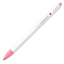 水性カラーペン クリッカート ノック式 線の太さ：0.6mm インク色：ピーチピンク モイストキープインク WYSS22-PP