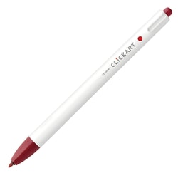 水性カラーペン クリッカート ノック式 線の太さ：0.6mm インク色：レッドブラック モイストキープインク WYSS22-RB